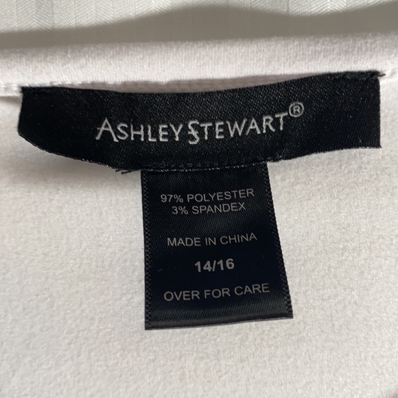 NWOT Ashley Stewart long studied shirt size 14/16 - Picture 3 of 5